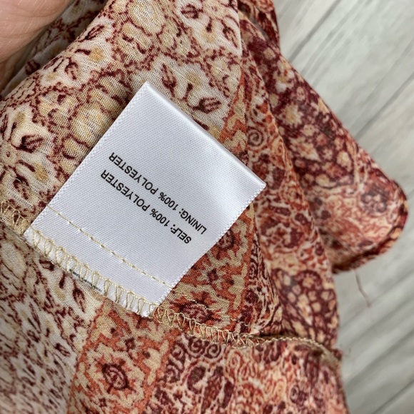 Rose & Olive brown floral boho blouse medium. - Picture 5 of 7